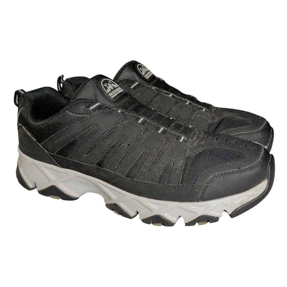 Skechers Crossbar Shoes Mens Size 14  Black Running Trail Sneakers 237345 Active